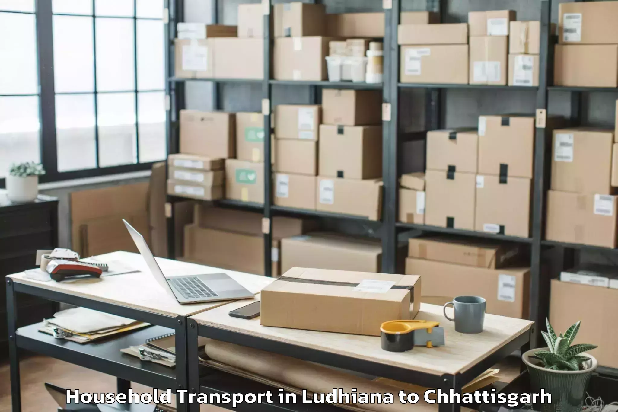 Book Ludhiana to Janjgir Household Transport Online